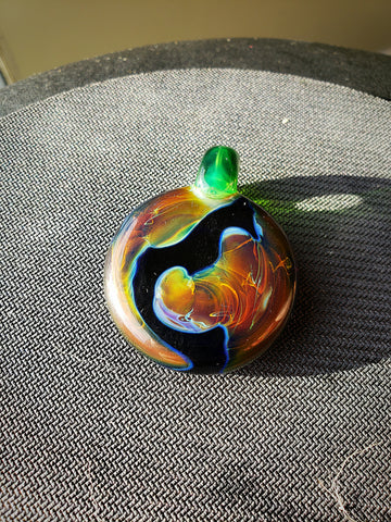 green galaxy pendant