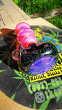 purple, pink and black crushed opal pipe