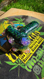 black with a dash o purple crushed opal pipe.