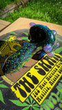 black with a dash o purple crushed opal pipe.
